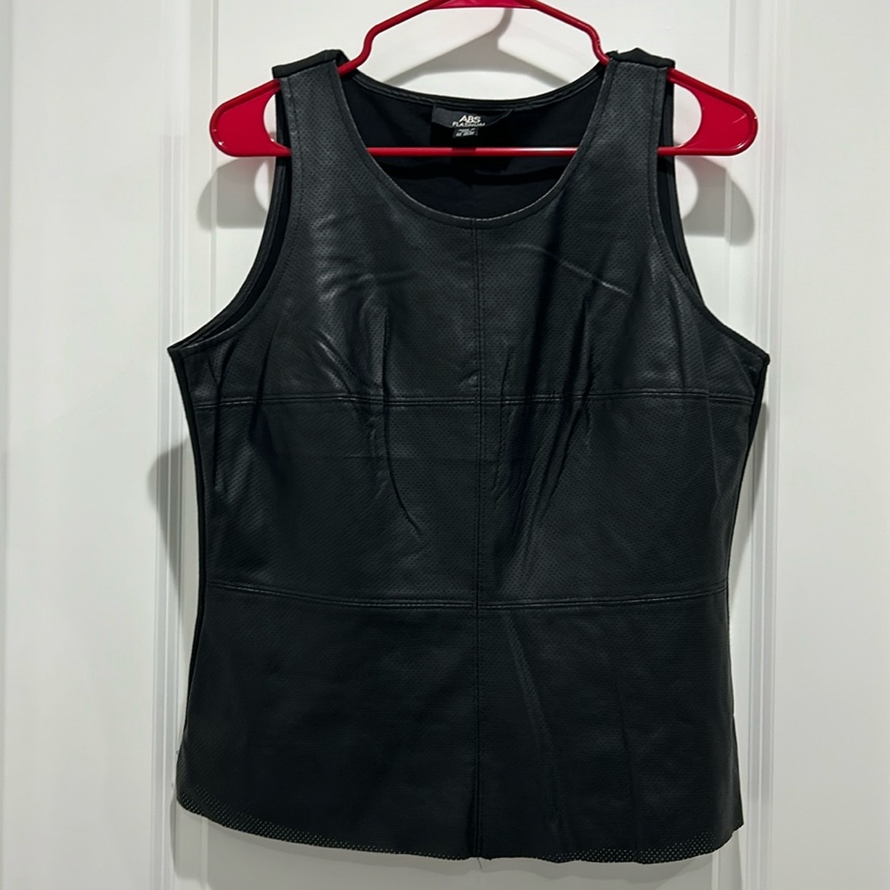 ABS Platinum faux leather tank